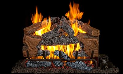 RH Peterson: Charred Cinder Split Logs - 18/20"