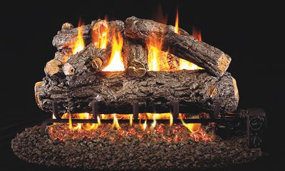 RH Peterson: Rustic Oak Designer Logs - 24"