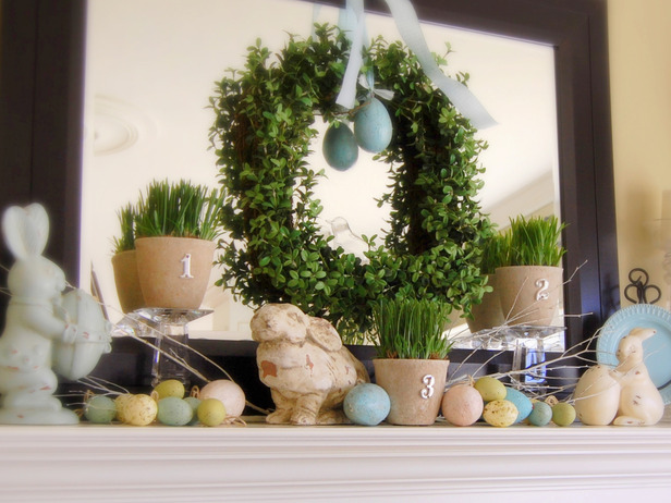 Easter Fireplace Mantel Decor Ideas