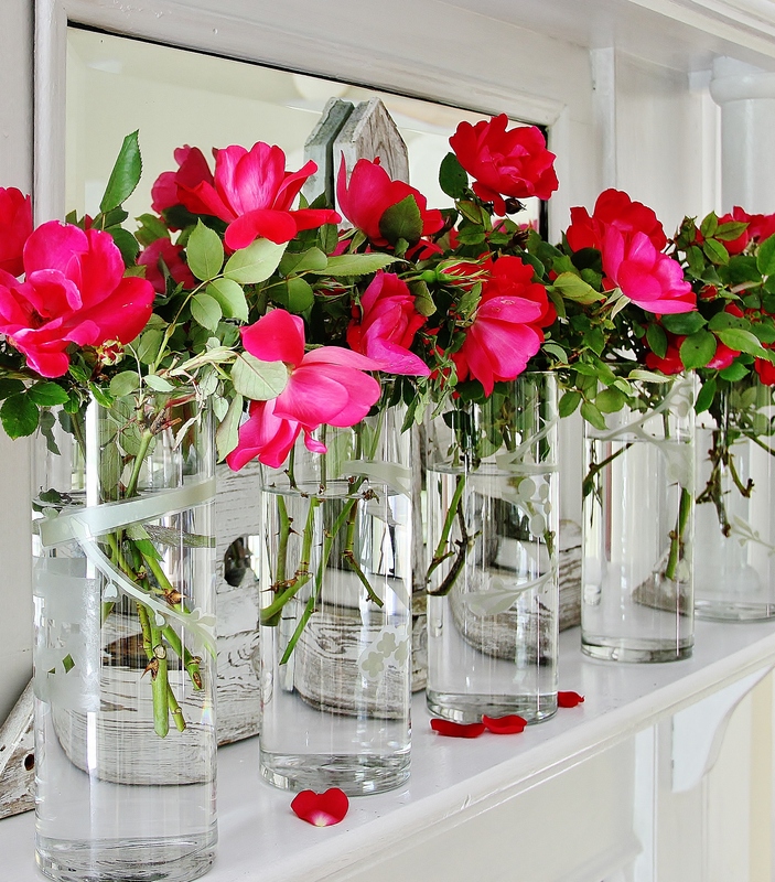 Spring Fireplace Mantel Decor.