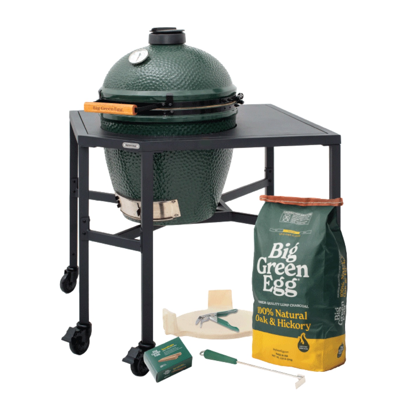 The Large Big Green Egg in a Corner Modular Package from Big Green Egg