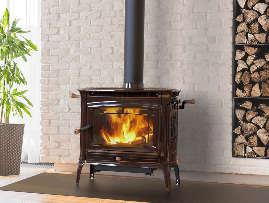 What is an acceptable heat shield for a wood stove? 
